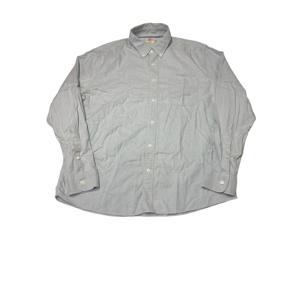 Faherty Brand Movement Shirt‎ Mens XL Blue Cotton Lyocell Stretch Button Down
